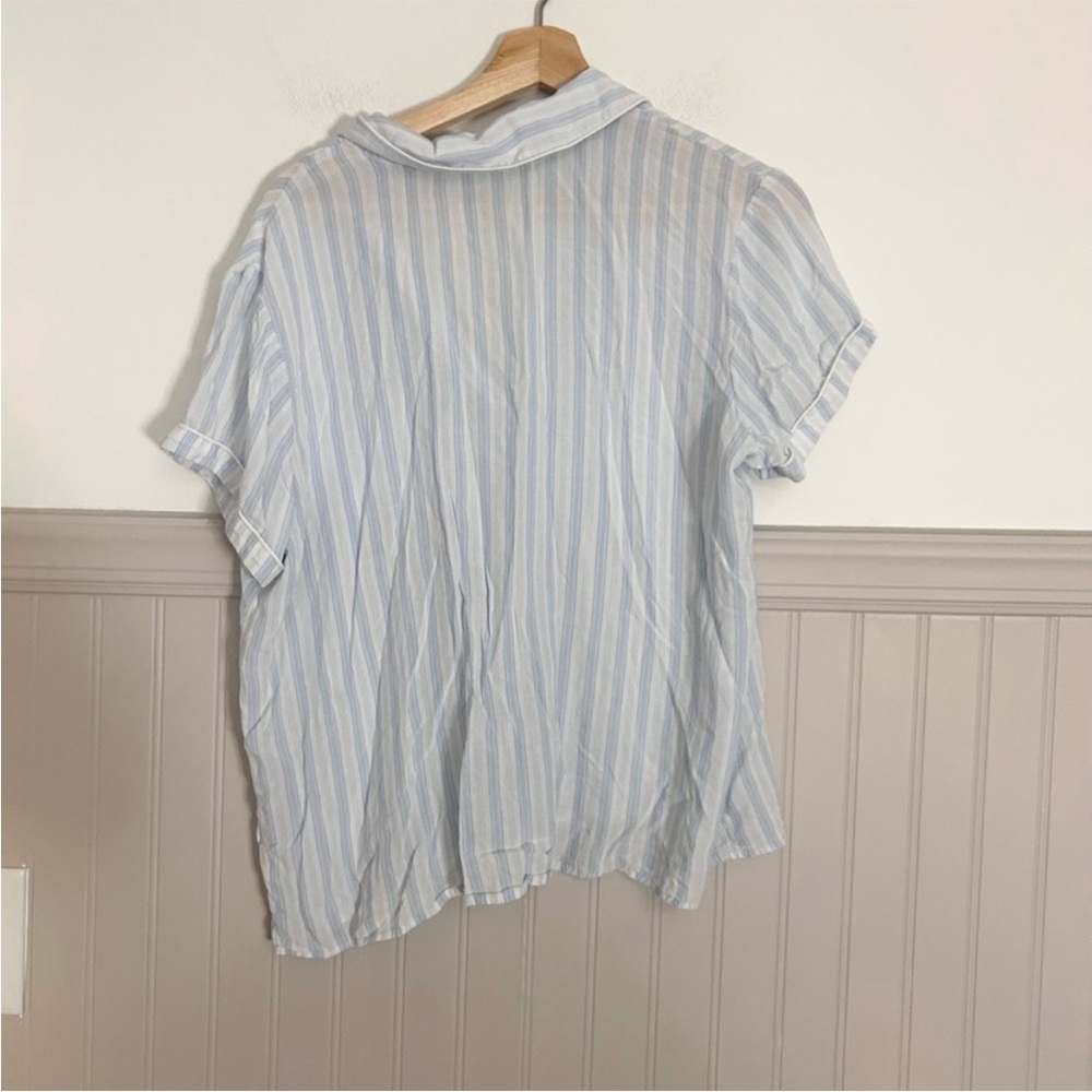 Nordstrom Blue and White Striped Pajama Set Womens size large - Picture 5 of 7